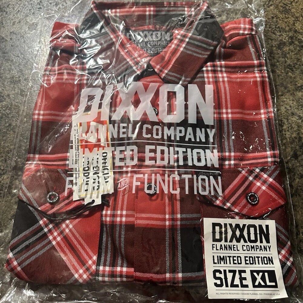 New VERY RARE Dixxon SNAP ON TOOLS Flannel Shirt Men’s XL Form & Function Red